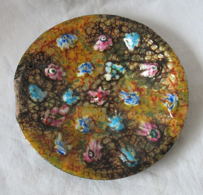 Beau grand vide poche ancien coupe en émaux sur cuivre Limoges? 1950 eBay